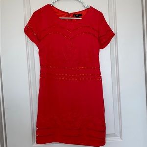 Red mini dress